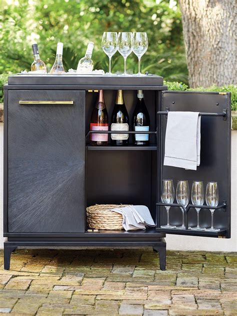 Luca Bar Cabinet | Frontgate in 2021 | Wine bottle shelf, Bar cabinet, Beverage tub