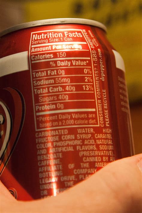 Dr Pepper Nutrition Facts 12 Oz Can – Runners High Nutrition