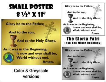 Lord's Prayer and Gloria Patri Small Poster Combo Package | TPT