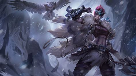 Quinn, LoL, Woad Scout, Splash Art, 4K, #438 Wallpaper PC Desktop