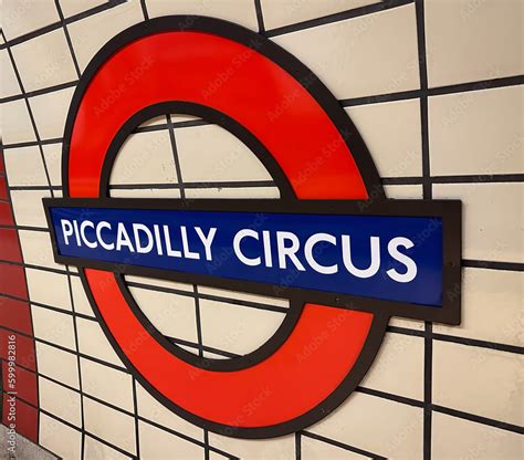 Piccadilly Circus metro sign in London, England Stock Photo | Adobe Stock