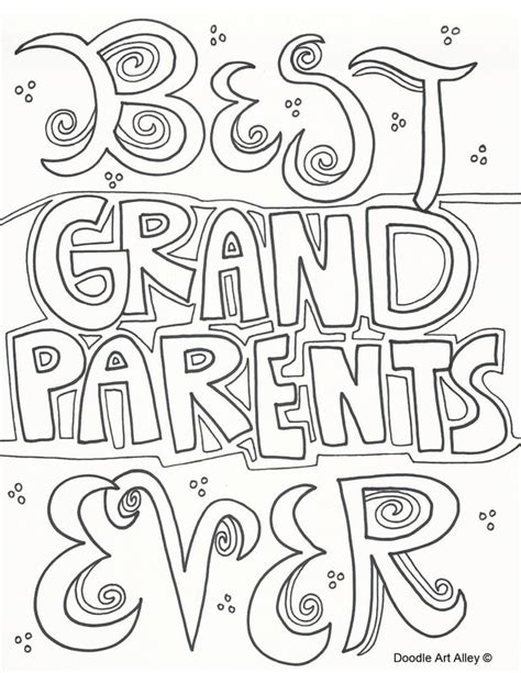 Coloring Pages Of Grandparents And Grandchildren