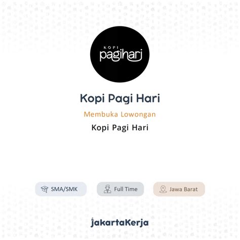 Lowongan Kerja Demi Chef di Kopi Pagi Hari - JakartaKerja