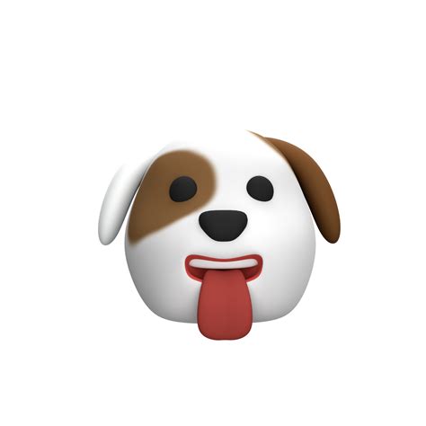 3d dog emoji tounge out 10882238 PNG