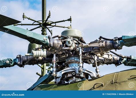 Military Helicopter Rotor Blade Detail Closeup Stock Photo - Image of ...