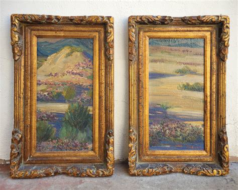 Pair of Framed Original Oil Painting Panels by James Merriam ...