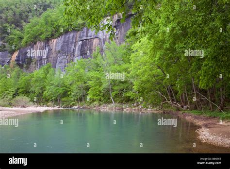 cliffs over Buffalo River, Buffalo National River, Arkansas Stock Photo ...