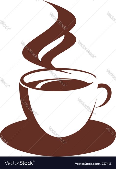 Doodle sketch of steaming coffee cup Royalty Free Vector