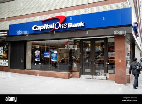 The store front of the Capital One Bank branch in New York, United ...