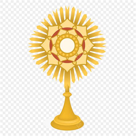 Sacraments Vector PNG Images, The Blessed Sacrament Golden Monstrance ...