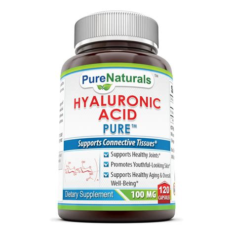 Pure Naturals Hyaluronic Acid 100 Mg 120 Capsules - Walmart.com ...