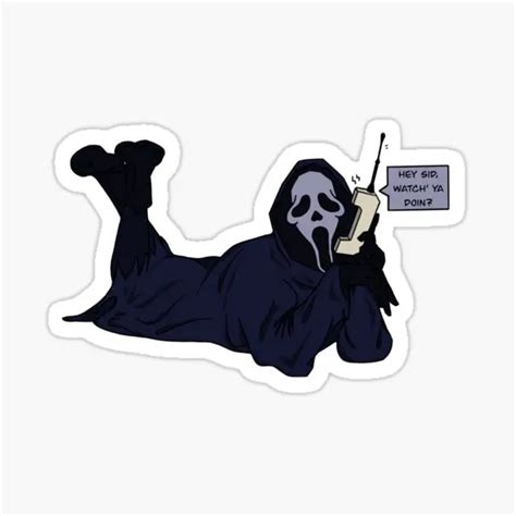 Ghostface-Phone-Call-5PCS-Stickers-for-Window-Living-Room-Cartoon-Anime ...