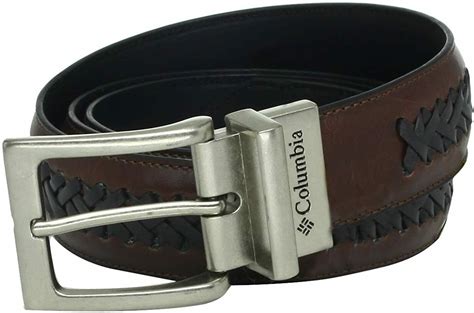 Columbia Men's 1 3/8 in. Genuine Reversible Leather Laced Belt,Brown/Black - Belts