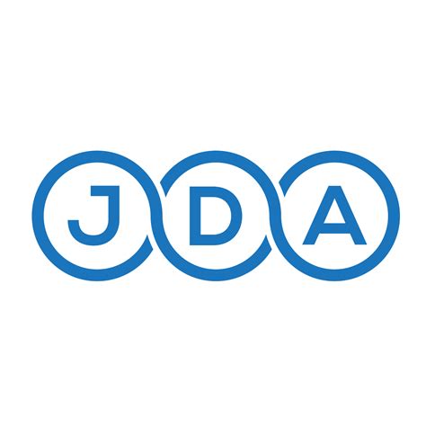 JDA letter logo design on white background. JDA creative initials ...