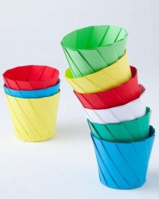 Origami ideas: Origami Paper Cup Flat Bottom