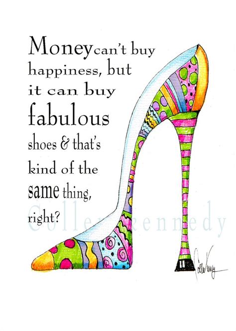 Illustrated Shoe Art Print With Funny Shoe Quote High Heel - Etsy ...