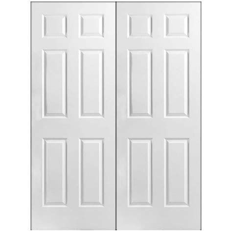 Have a question about Masonite 60 in. x 80 in. 6 Panel Primed White Hollow-Core Textured ...