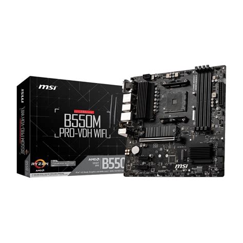 MSI PRO B550M PRO-VDH WIFI AM4 AMD B550 SATA 6Gb/s Micro ATX AMD ...