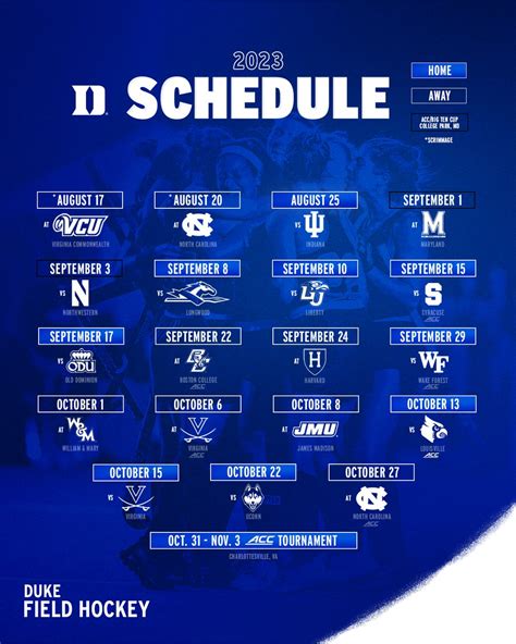 Duke Athletics on Twitter: "RT @DukeFH: Our 2023 schedule is here! The ...