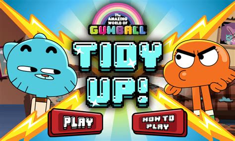 🕹️ Play The Amazing World of Gumball Tidy Up Game: Free Online Darwin Clean Up Video Game for Kids