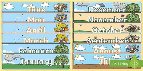 Months of the Year South African Seasons Display Banners Pack