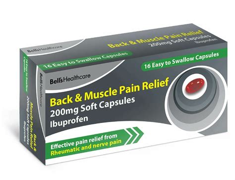 Bells Muscle & Back Pain Relief 200mg Soft Capsules