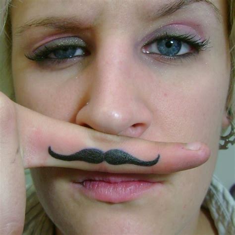 Mustache Finger Tattoo Designs, Ideas and Meaning - Tattoos For You