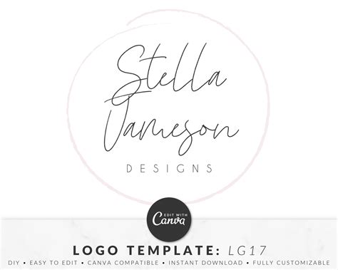 Logo Template for Canva Canva Logo Design Customizable Logo | Etsy in ...