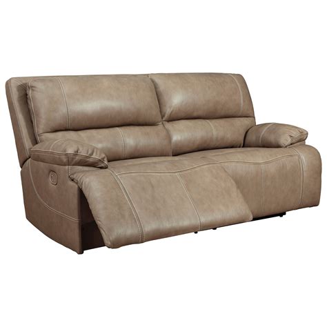 Signature Design by Ashley Ricmen Leather Match 2-Seat Power Reclining ...