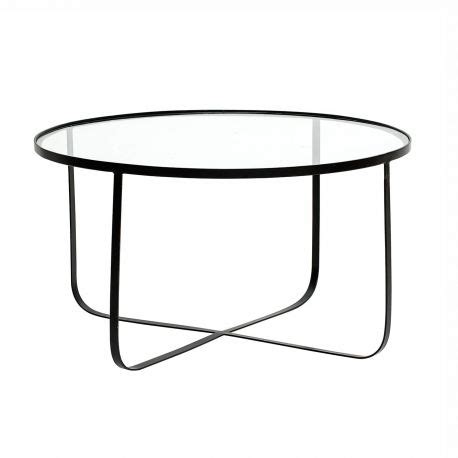 Harper round glass and metal coffee table - Bloominville table