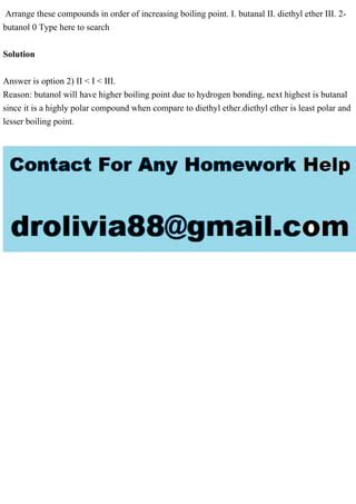 Arrange these compounds in order of increasing boiling point. I. buta.pdf