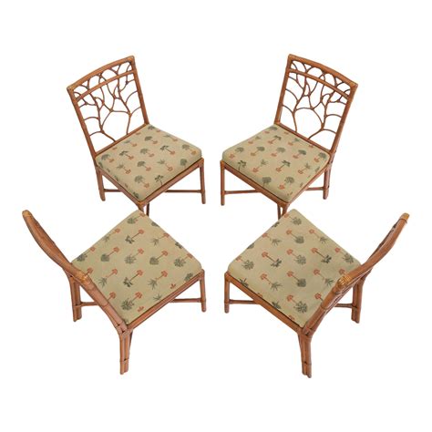 Set of 4 Bamboo Mid-Century Modern Dining Chairs | Chairish