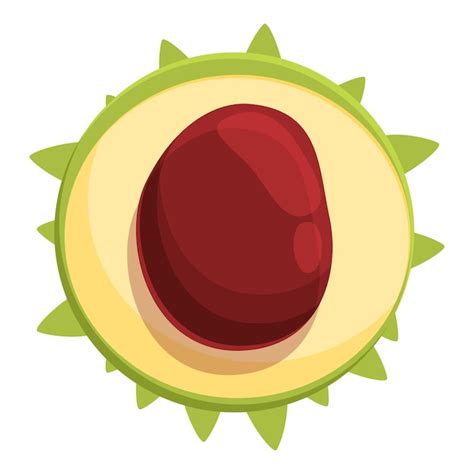 Premium Vector | Chestnut branch icon cartoon of chestnut branch vector ...