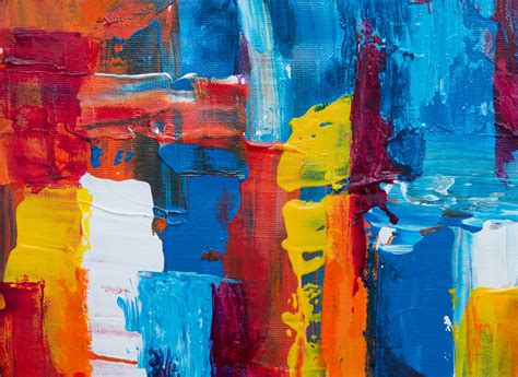 Free Images : modern art, blue, painting, acrylic paint, yellow, visual arts, Colorfulness ...