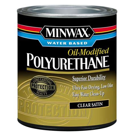 Minwax 8 oz. Satin Water Based Oil-Modified Polyurethane (4-Pack)-230254444 - The Home Depot