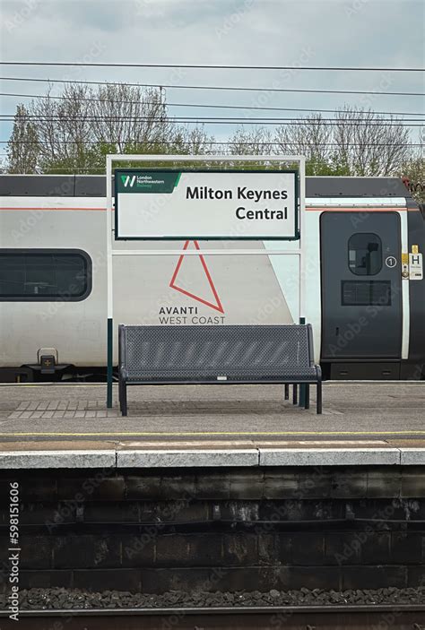 Milton Keynes Central Railway Station in England. London Northwestern ...