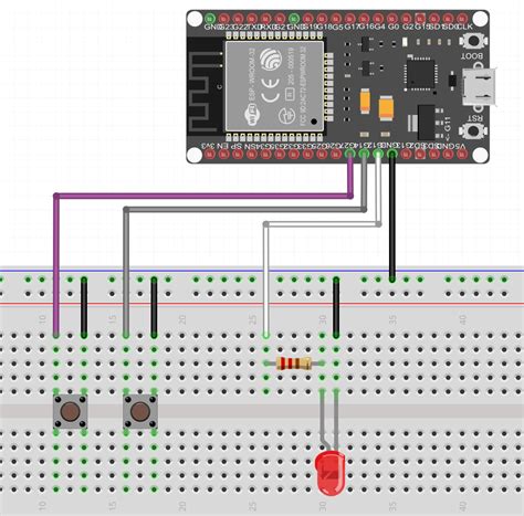 Push Button With ESP32 GPIO Pins As Digital Input, 42% OFF