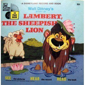 Lambert, The Sheepish Lion. Book and Record | Walt disney story, Disney books, Lion book