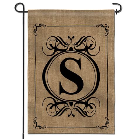 Classic Monogram Letter Garden Flag 18 x 12.5 Inch - Anley Flags