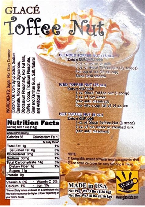 Toffee Nut (English Toffee) 4 in 1 Bubble Tea / Latte and Frappe Mix ...