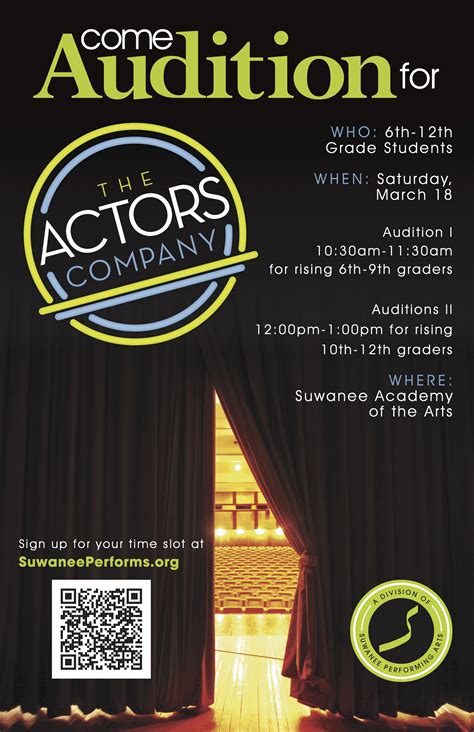 The Actor's Company Auditions - Suwanee Performing Arts