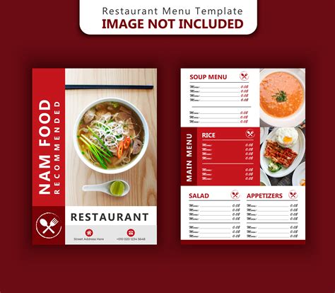 Restaurant menu template in red design 830822 Vector Art at Vecteezy