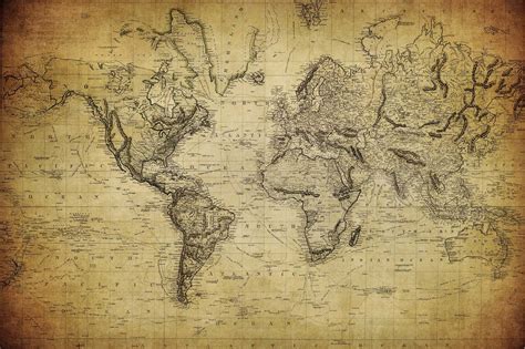 Mapa antiguo en sepia | Map wall mural, Map wallpaper, World map wall art