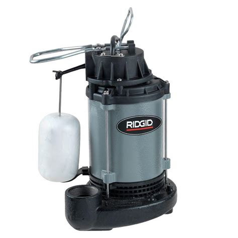 RIDGID 1/2 HP Cast Iron Submersible Sump Pump-500RS - The Home Depot