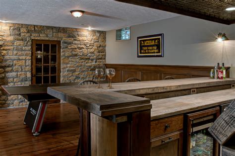 Custom Basement Bar - Rustic - Basement - Columbus - by Dave Fox Design Build Remodelers