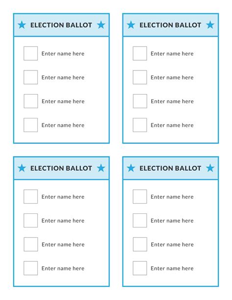 Free Printable Ballot Templates [Word, PDF] Sample Voting