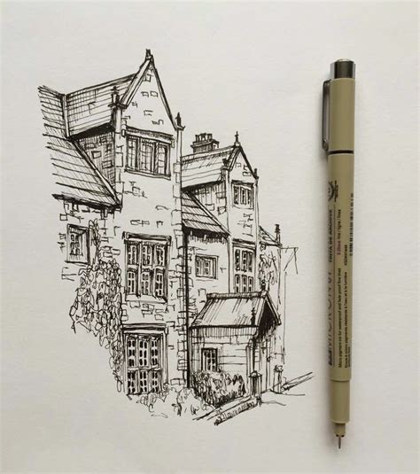 #art #drawing #pen #sketch #illustration #architecture #house | Pen art ...