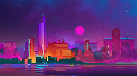 Purple City 4K [3840x2160] | Purple city, City wallpaper, Active wallpaper