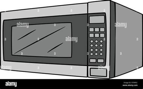 Illustration of Isolated Microwave Oven Cartoon Drawing. Vector EPS Stock Vector Art ...