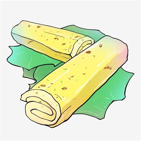 Egg Roll PNG Picture, Delicious Egg Roll Cartoon Snack, Egg Rolls, Delicious, Snacks PNG Image ...